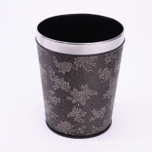 Leather Covered Tapered Garbage Bin for Hotel (A12-1904AE)